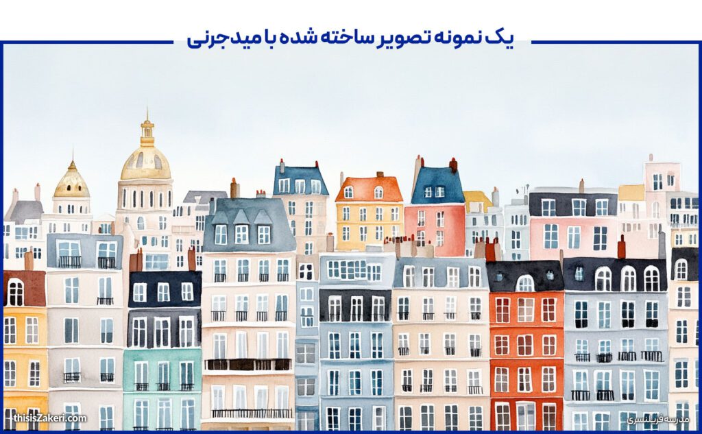 میدجرنی برای فریلنسرها: برترین ابزارهای هوش مصنوعی برای فریلنسرها (قسمت ۶) 3 یک نمونه تصویر ساخته شده با میدجرنی