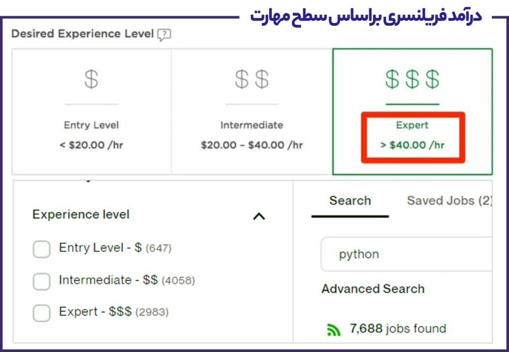 freelancer income base on skills level