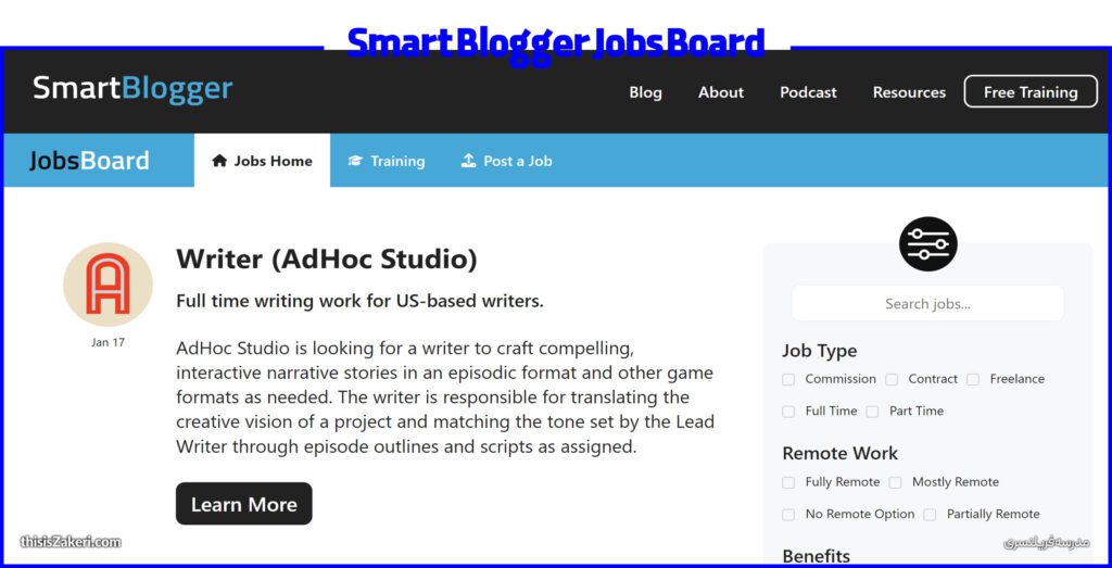 Smart Blogger Jobs Board